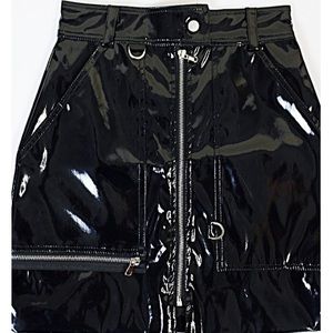 Black Patent  Mini Skirt